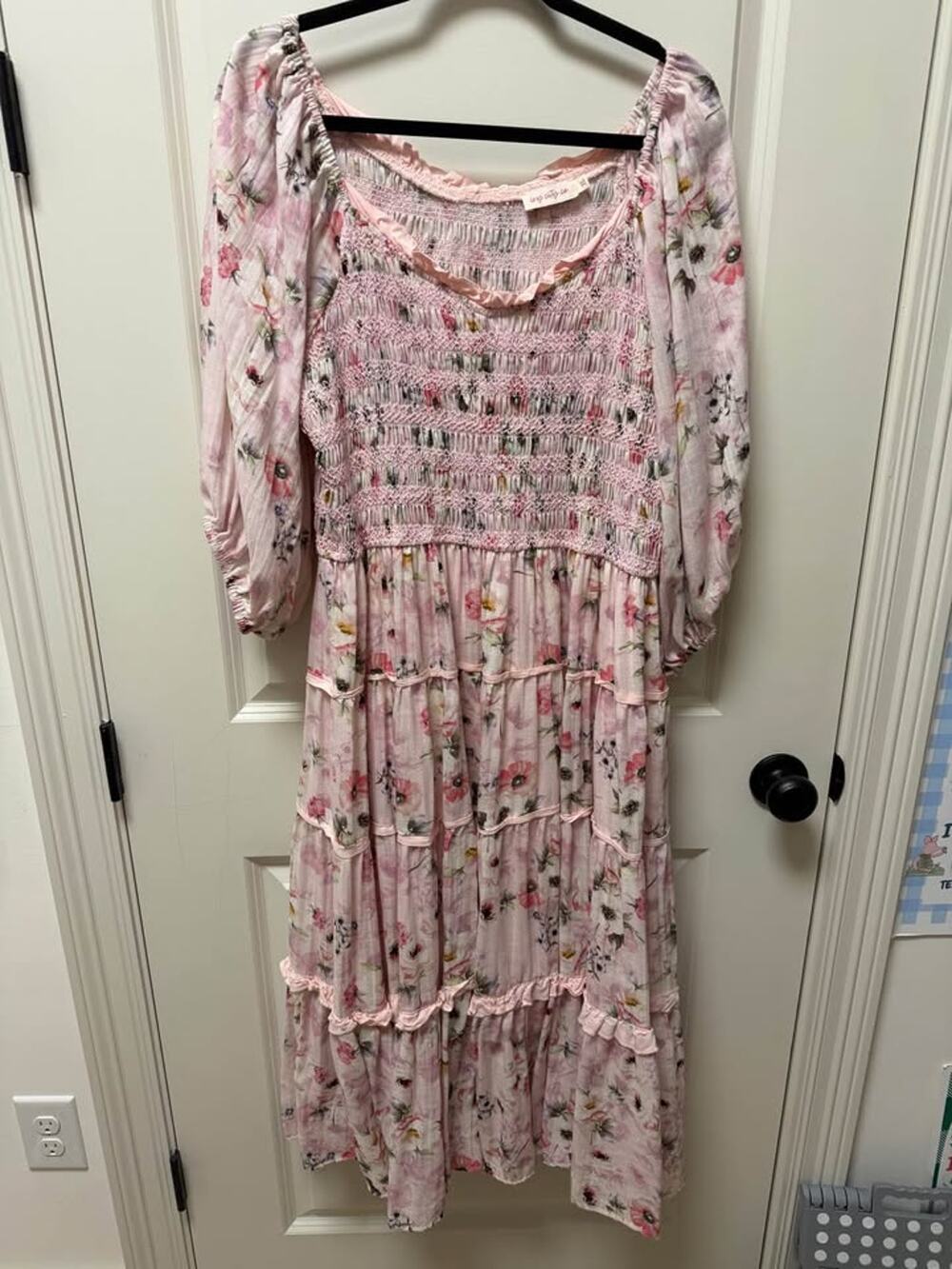 Ivy City Co. Floral Smocked Midi Dress Size XL
